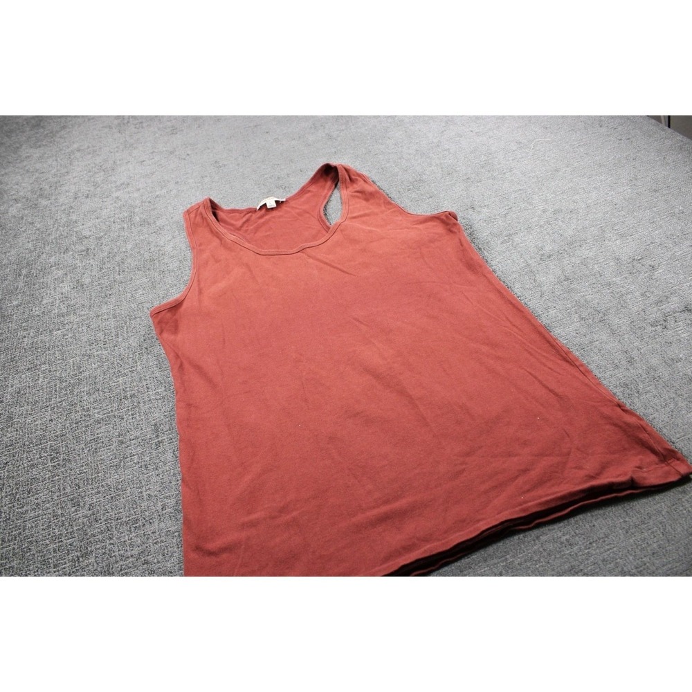 Zenana Outfitters Womens Racerback Tank Top Brick Red Cotton Blend CT-2910AB L